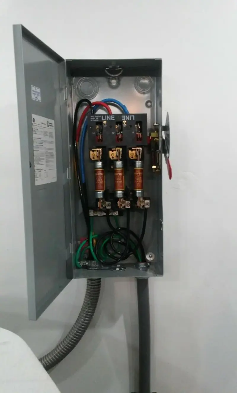 Three-phase disconnect switch installed for Smoke Detector Installation in Dumfries